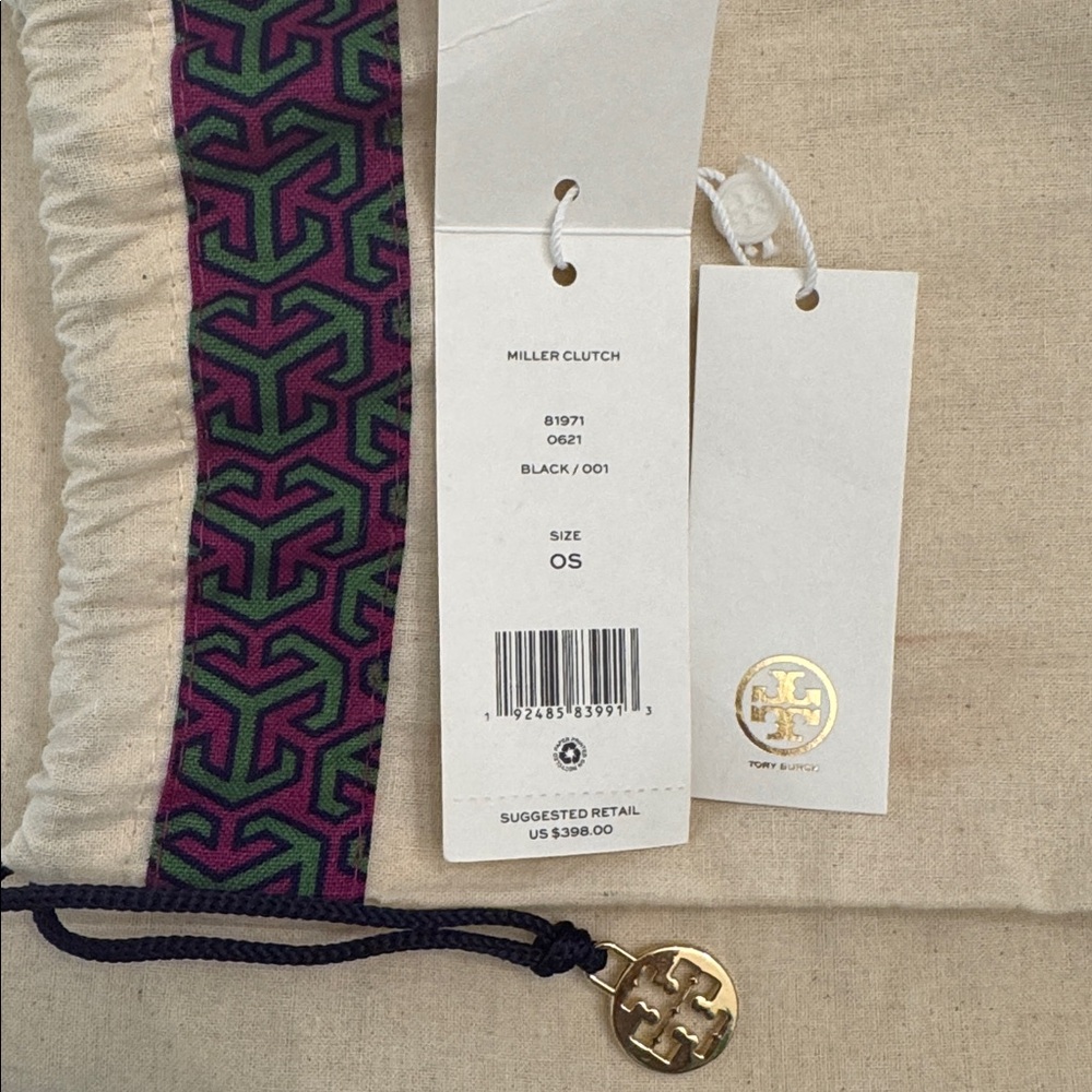 Tory Burch Miller Clutch / Shoulder Bag, Pebbled Leather - Picture 8 of 14
